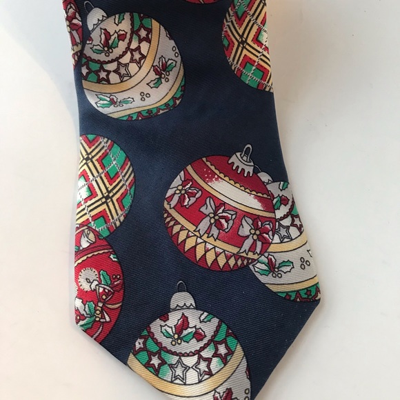 Land’s End Necktie Christmas Bulbs Ornaments - Picture 2 of 5